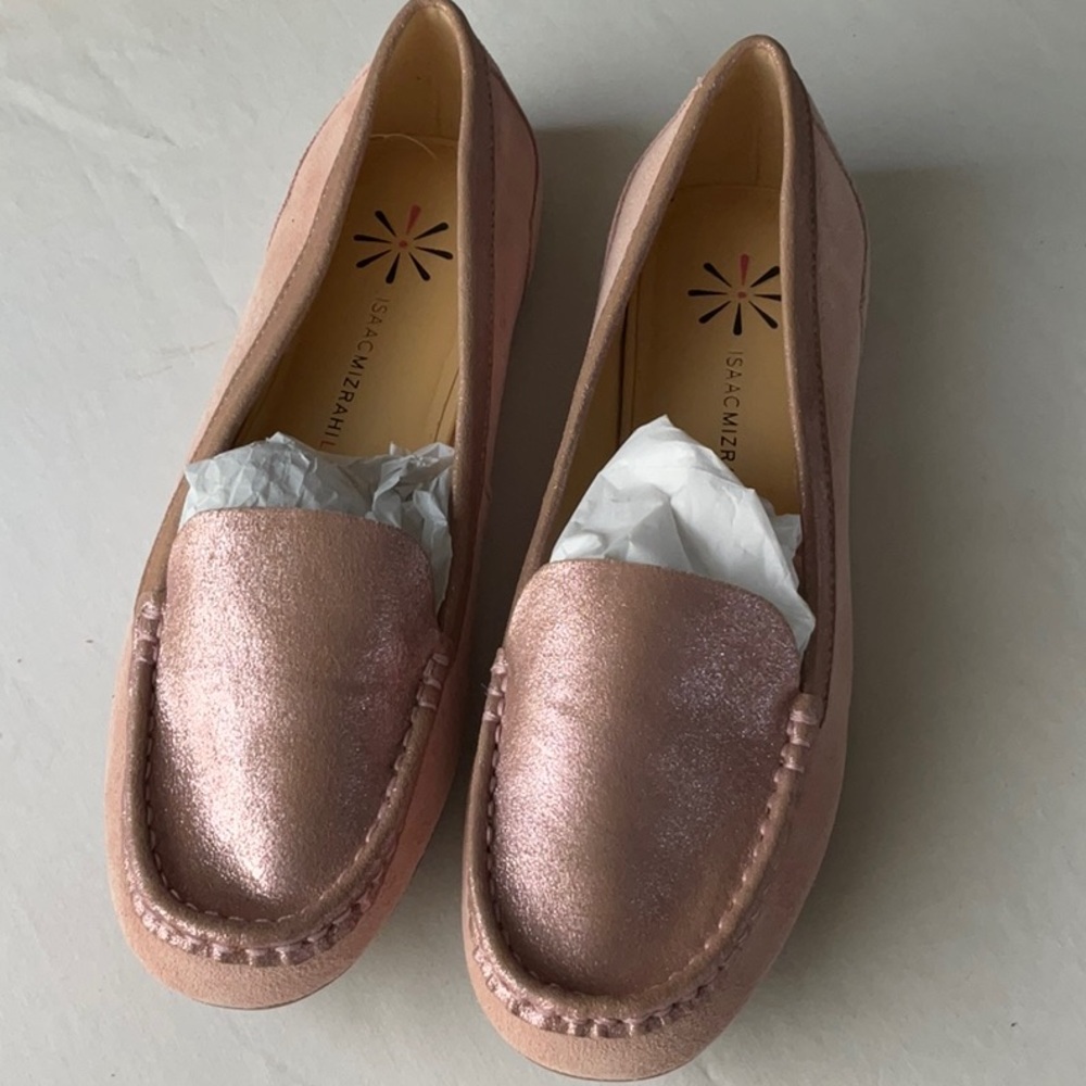 Isaac Mizrahi Live Leather Suede and Metallic
Driving Moccasins